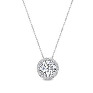 Diamond Halo Pendant 0.78ct